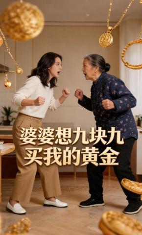 短剧《婆婆想九块九买我的黄金》海报
