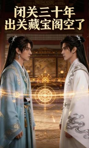 短剧《闭关三十年，出关藏宝阁空了》海报