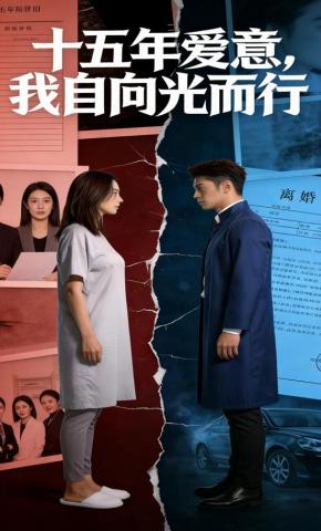 短剧《十五年爱意，我自向光而行》海报