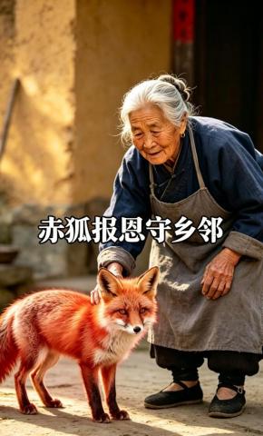 短剧《赤狐报恩守乡邻》海报