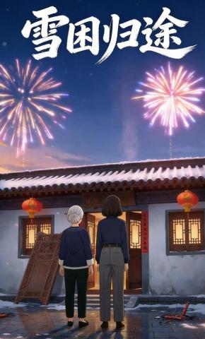 短剧《雪困归途》海报