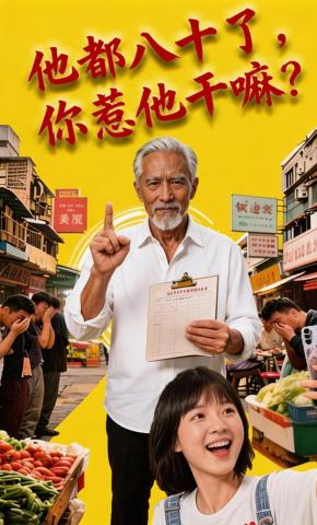 短剧《他都八十了，你惹他干嘛？》海报