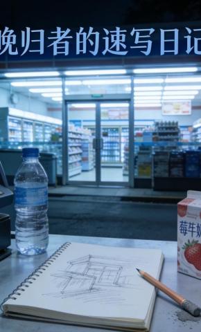 短剧《晚归者的速写日记》海报