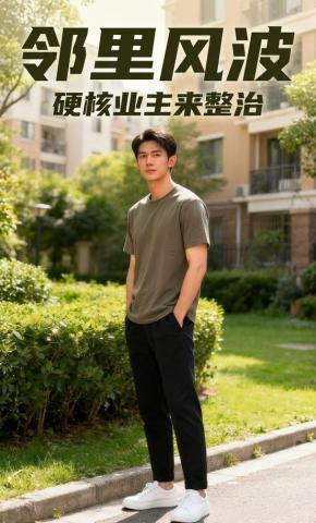短剧《邻里风波，硬核业主来整治》海报