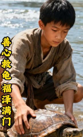 短剧《善心救龟福泽满门》海报
