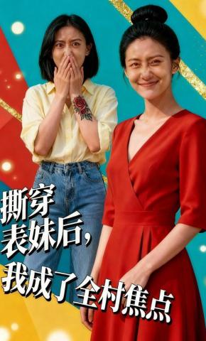 短剧《撕穿表妹后，我成了全村焦点》海报