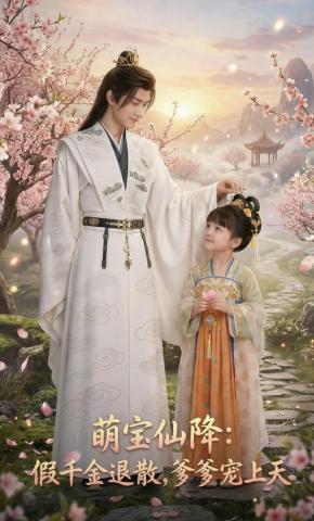 短剧《萌宝仙降：假千金退散，爹爹宠上天》海报