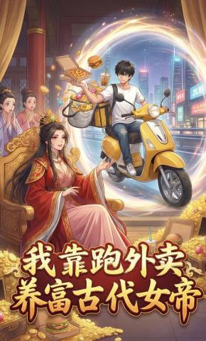 短剧《我靠跑外卖养富古代女帝》海报