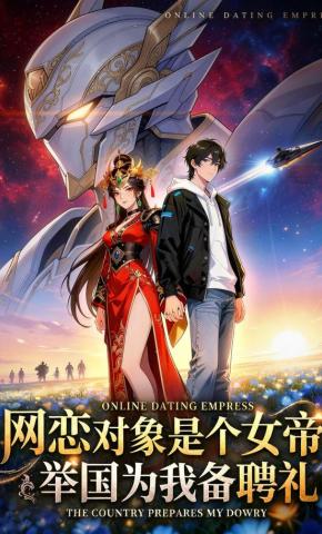 短剧《网恋对象是个女帝，举国为我备聘礼》海报