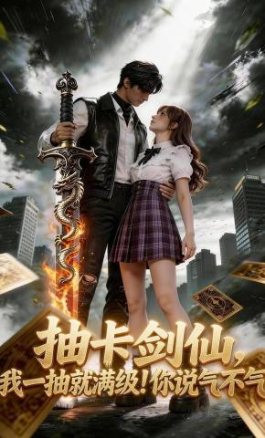 短剧《抽卡剑仙，我一抽就满级！你说气不气》海报