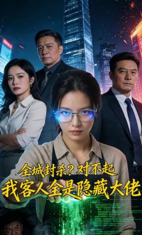 短剧《全城封杀？对不起，我客人全是隐藏大佬》海报