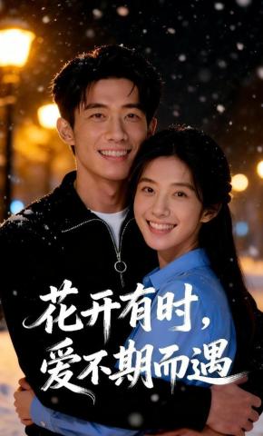 短剧《花开有时，爱不期而遇》海报