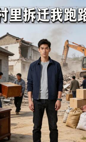 短剧《村里拆迁我跑路》海报