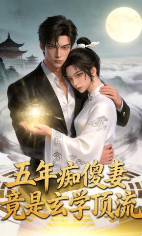 短剧《五年痴傻妻，竟是玄学顶流》海报