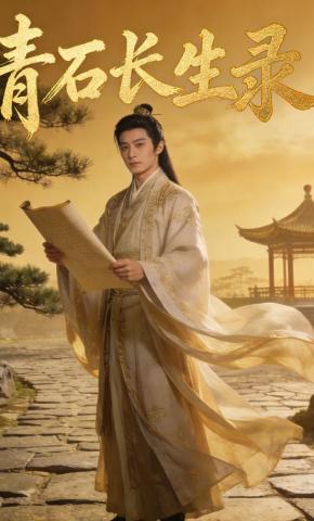 短剧《青石长生录》海报