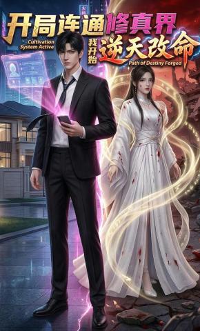 短剧《开局连通修真界，我开始逆天改命》海报