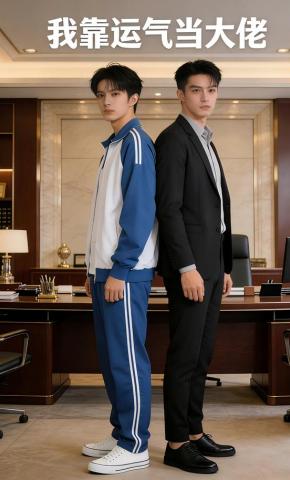 短剧《我靠运气当大佬》海报