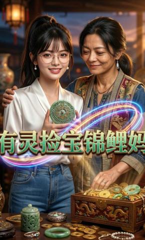 短剧《有灵捡宝锦鲤妈》海报