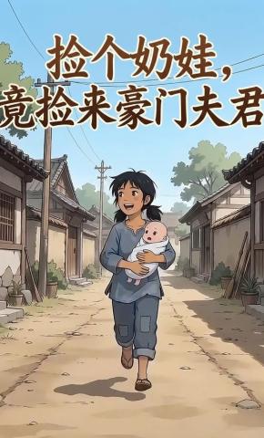 短剧《捡个奶娃，竟捡来豪门夫君》海报