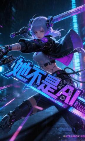 短剧《她不是AI》海报