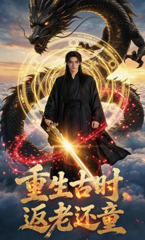 短剧《重生古时，返老还童》海报