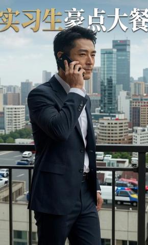 短剧《实习生豪点大餐》海报