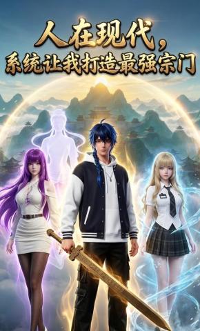 短剧《人在现代系统让我打造最强宗门》海报