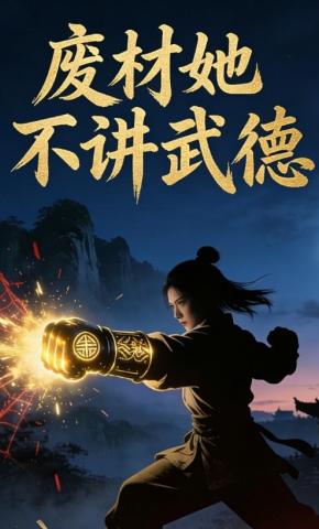 短剧《废材她不讲武德》海报