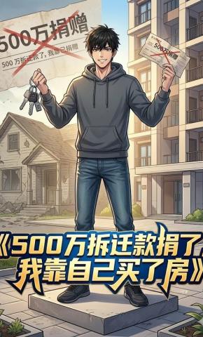 短剧《500 万拆迁款捐了，我靠自己买了房》海报
