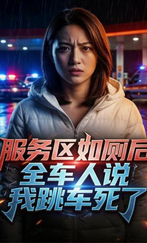 短剧《服务区如厕后，全车人说我跳车死了》海报