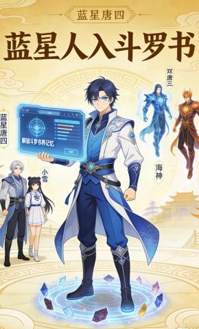 短剧《蓝星人入斗罗书》海报