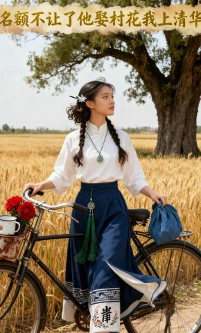短剧《名额不让了，他娶村花，我上清华！》海报