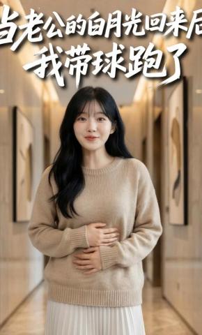 短剧《当老公的白月光回来后，我带球跑了》海报