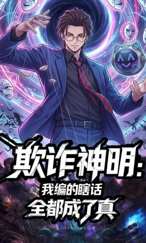 短剧《欺诈神明，我编的瞎话全都成了真》海报