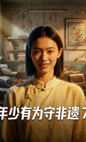 短剧《年少有为守非遗7》海报