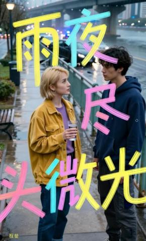 短剧《雨夜尽头微光》海报