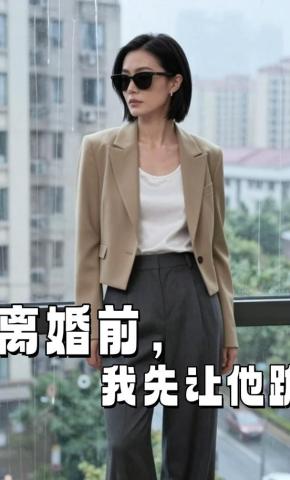 短剧《离婚前，我先让他跪》海报