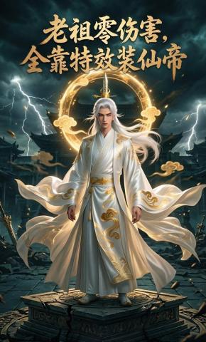 短剧《老祖零伤害，全靠特效装仙帝》海报