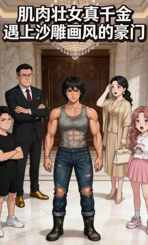 短剧《肌肉壮女真千金遇上沙雕画风的豪门》海报