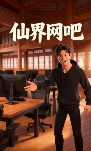 短剧《仙界网吧》海报