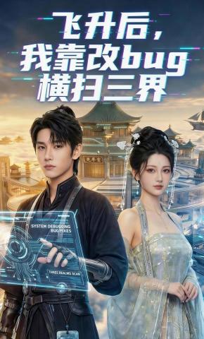 短剧《飞升后，我靠改BUG横扫三界》海报
