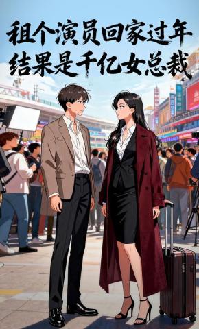 短剧《租个演员回家过年，结果是千亿女总裁》海报