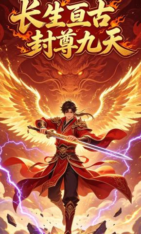 短剧《长生亘古，封尊九天》海报