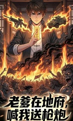 短剧《老爹在地府，喊我送枪炮》海报