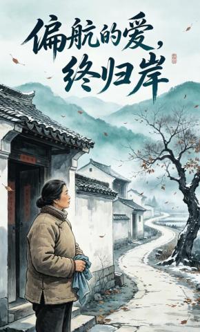 短剧《偏航的爱，终归岸》海报