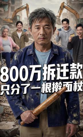 短剧《800万拆迁款只分了一根擀面杖》海报