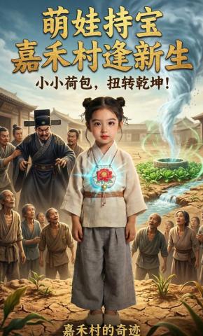 短剧《萌娃持宝嘉禾村逢新生》海报