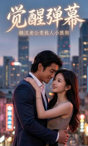 短剧《觉醒弹幕，糙汉老公变粘人小狼狗》海报