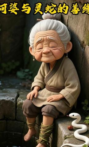 短剧《阿婆与灵蛇的善缘》海报