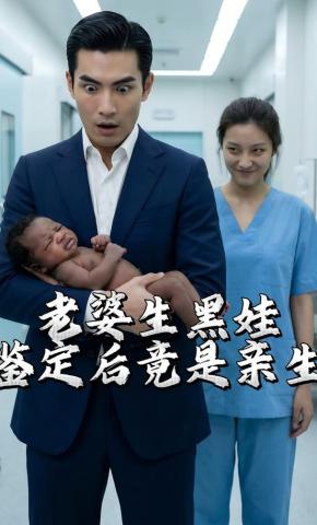 短剧《老婆生黑娃，鉴定后竟是亲生》海报